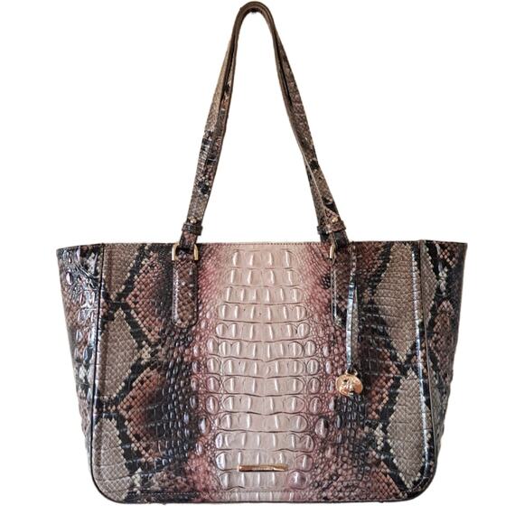 Brahmin Ashlee Medium Leather Tote Bag in Diamondback Ombre Melbourne - Picture 1 of 14